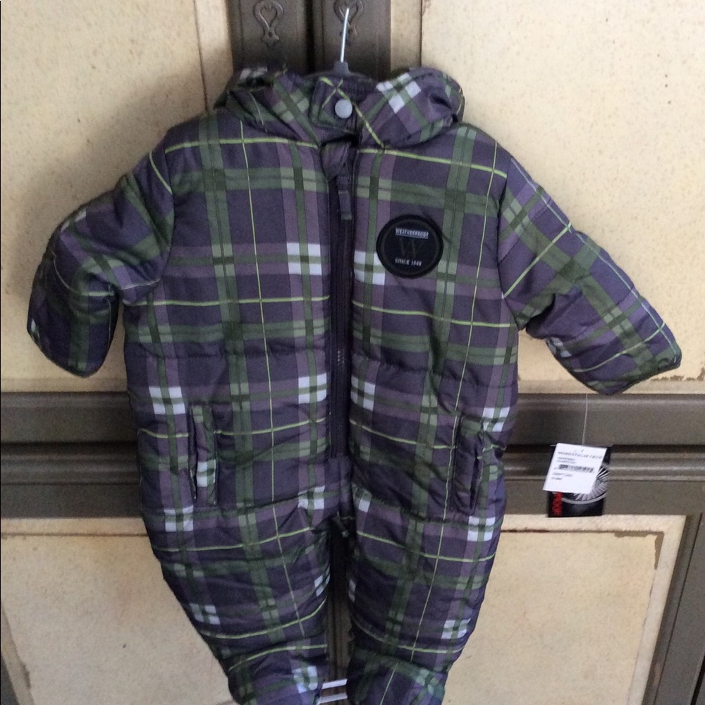 Weatherproof Baby Boys Plaid Sherpa Pram